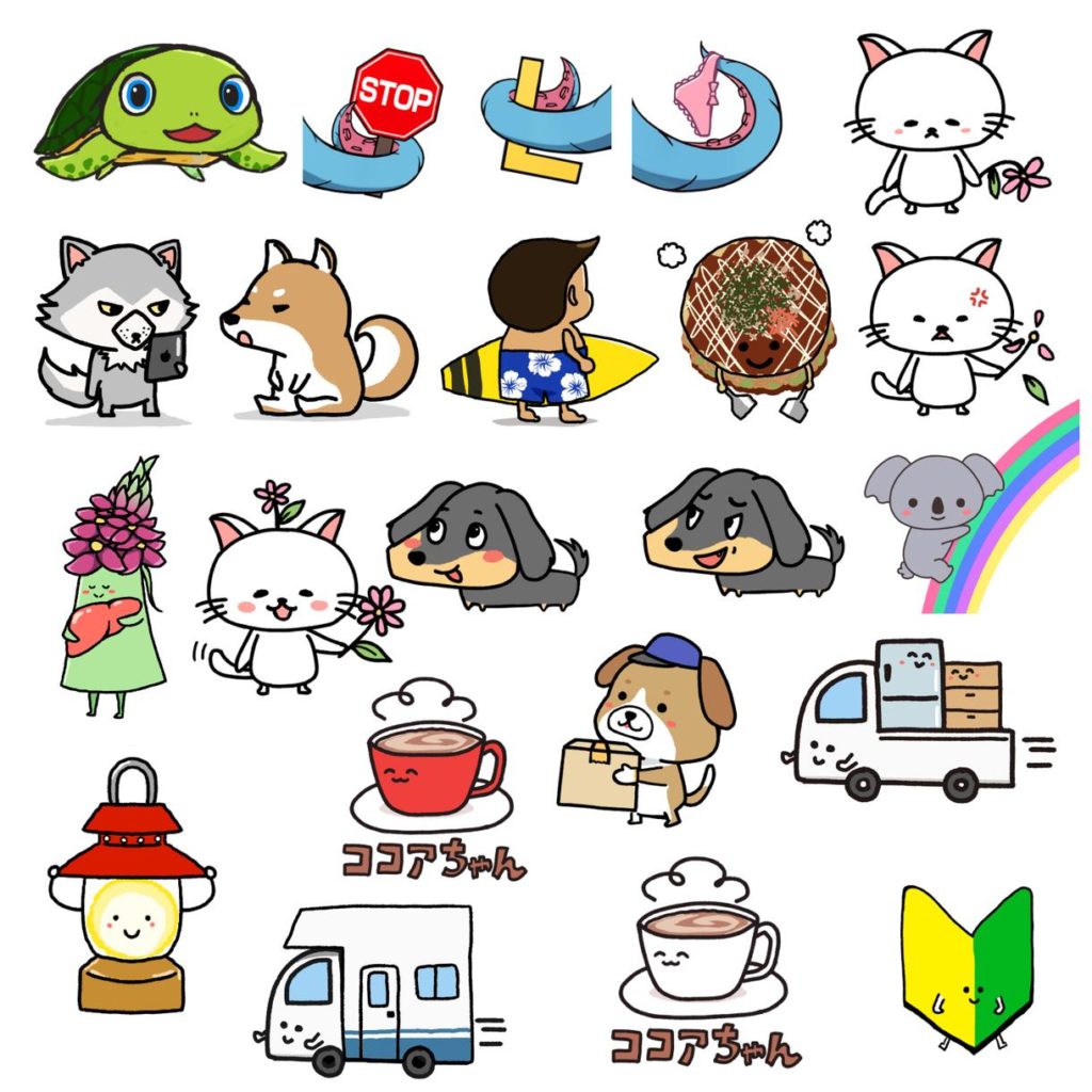 たくさんのミニキャラ・ゆるキャラ