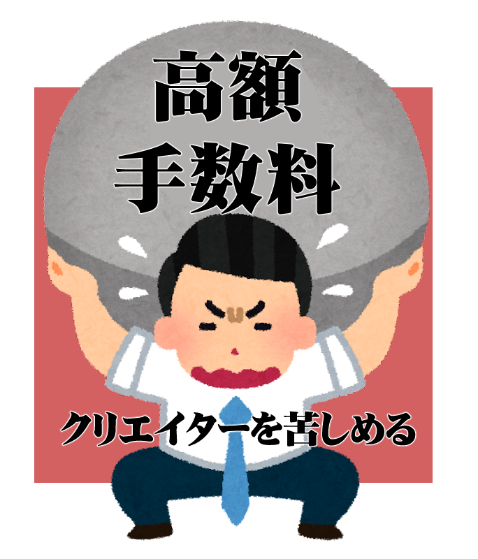 手数料がしんどいのでクリエイターさんには直接依頼しましょう